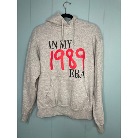 Jon Lauren Apparel Tops - Gray "In My 1989 Era" Graphic Hoodie Sweatshirt Size S